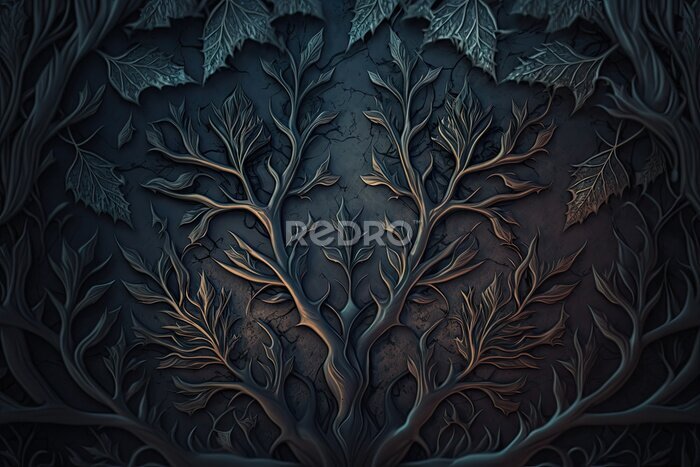 Fototapete Nature medieval texture background - Medieval background textures - Nature Old vintage retro medieval background wallpaper created with Generative AI technology