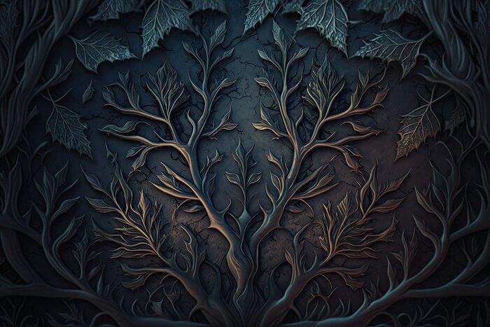 Fototapete Nature medieval texture background - Medieval background textures - Nature Old vintage retro medieval background wallpaper created with Generative AI technology