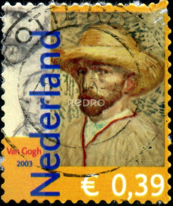 Fototapete Nederland, Van Gogh. Timbre Post oblitéré.