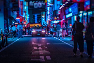 Neon-Straßen von Tokyo