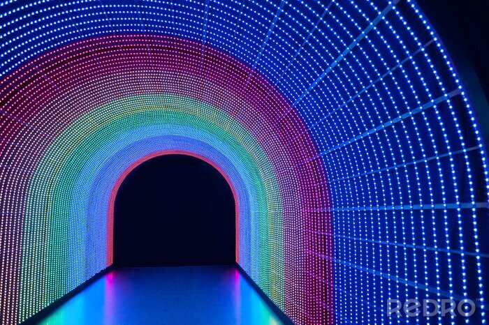 Fototapete Neon-Tunnel