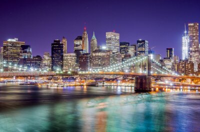 Fototapete Neonlichter in New York City