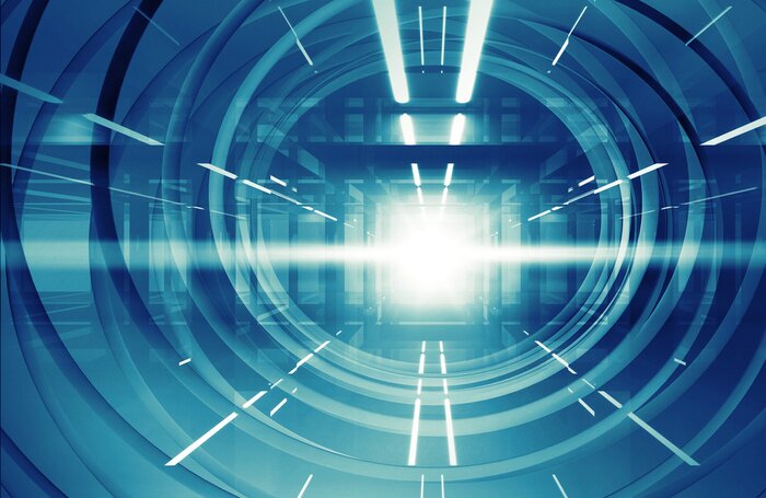 Fototapete Neonlichter in räumlicher Form