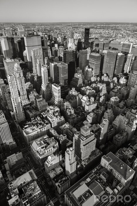 Fototapete New York 3D schwarz-weiß