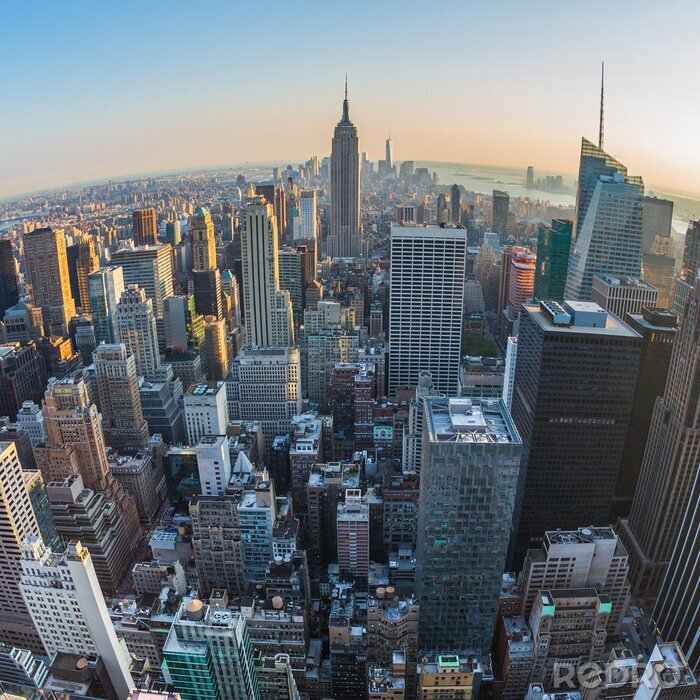 Fototapete New York City aus Vogelperspektive gesehen