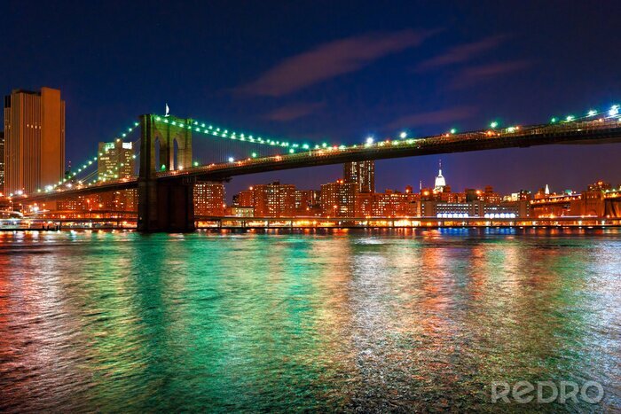 Fototapete New York City bei Nacht