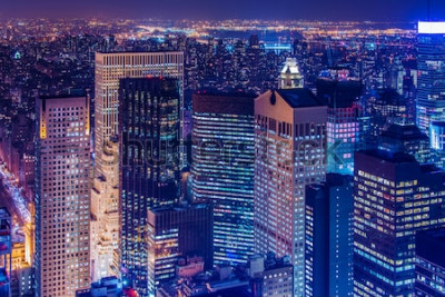 Fototapete New York City bei Nacht