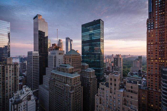 Fototapete New York City erwacht zum Leben