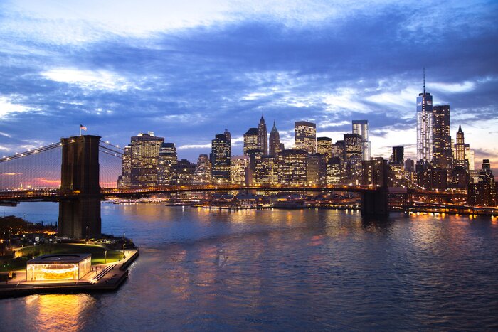 Fototapete New York City mit Wolkenkratzern