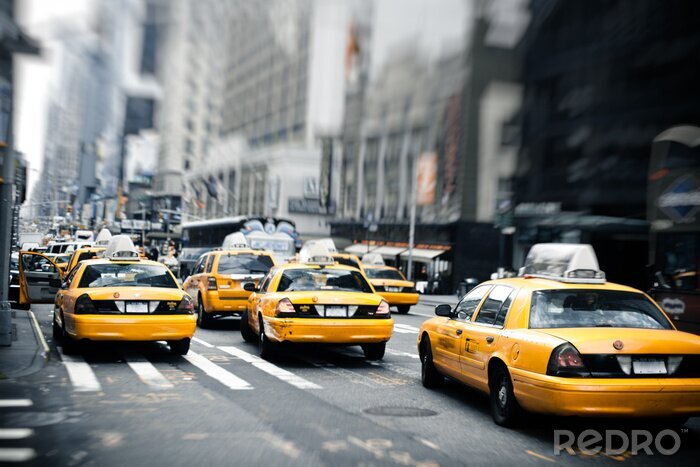 Fototapete New York City Taxi gelb