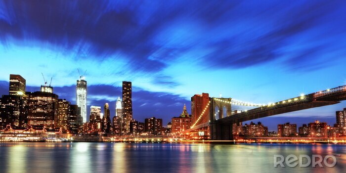 Fototapete New York City und Blick auf Architektur der Stadt