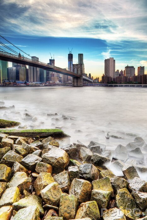 Fototapete New York City und Brücke