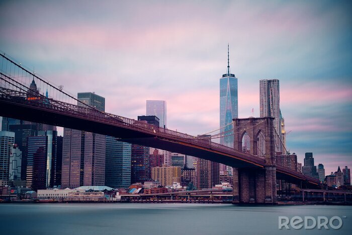 Fototapete New York City und Brücke auf Manhattan