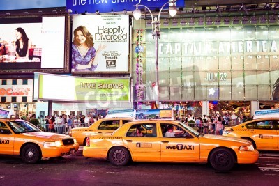 Fototapete New York City und gelbe Fahrzeuge