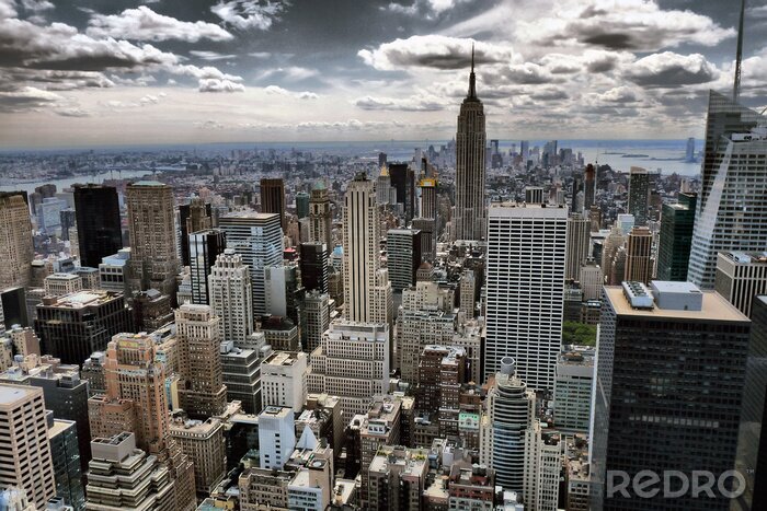 Fototapete New York City und Wolkenkratzer