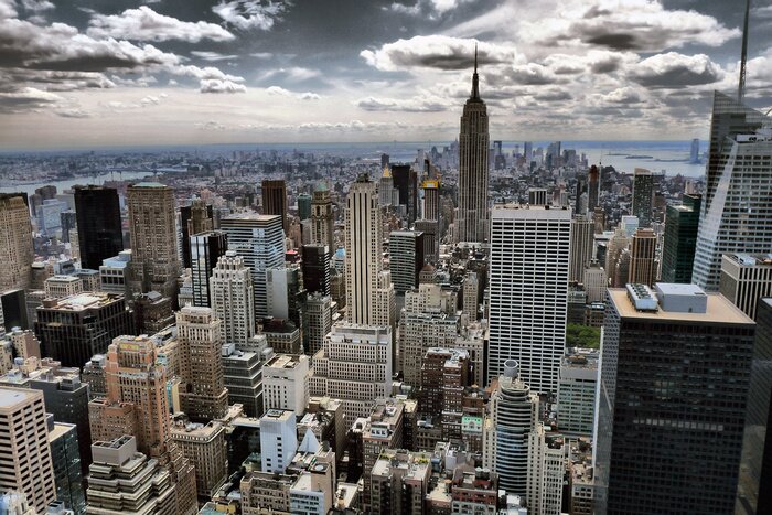 Fototapete New York City und Wolkenkratzer