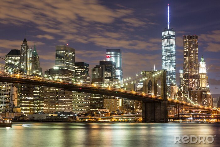 Fototapete New York City voller Wolkenkratzer