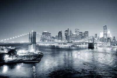Fototapete New York schwarz-weiße Landschaft
