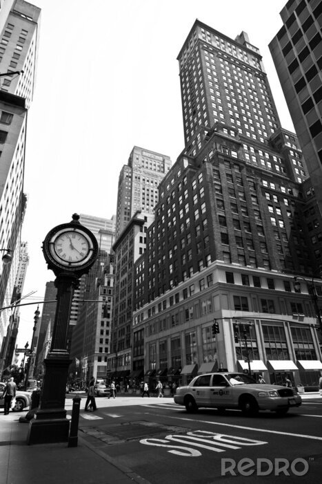 Fototapete New York schwarz-weiße Straße