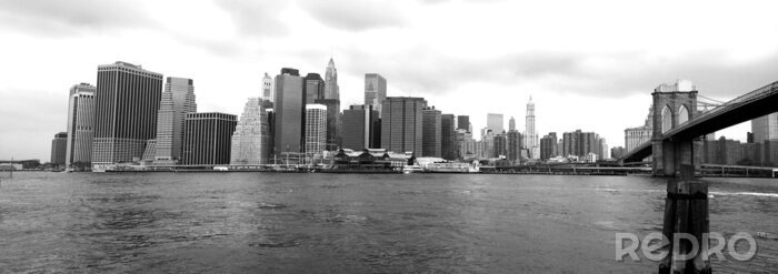 Fototapete New York Skyline schwarz-weiß