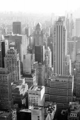 Fototapete New Yorker Landschaft schwarz-weiß
