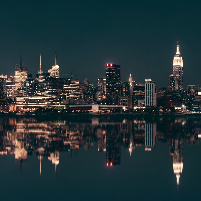 Fototapete New Yorker Nacht Midtown Manhattan