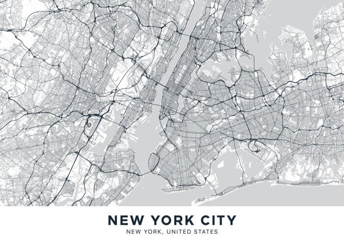 Fototapete New Yorker Straßenlayout