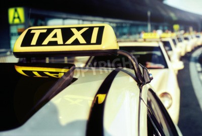 Fototapete New Yorker Taxis am Flughafen