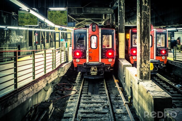 Fototapete New Yorker U-Bahn mit Zug