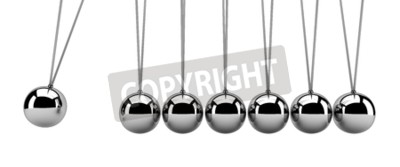 Fototapete Newton Kugeln auf weißem Hintergrund