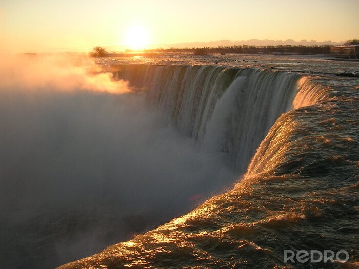Fototapete Niagarafälle bei Sonnenuntergang