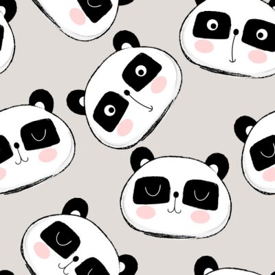 Niedliche Pandagesichter für Kinder