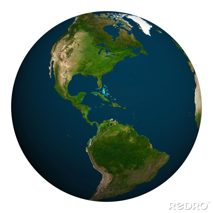 Fototapete Nord- und Südamerika vom Weltraum aus