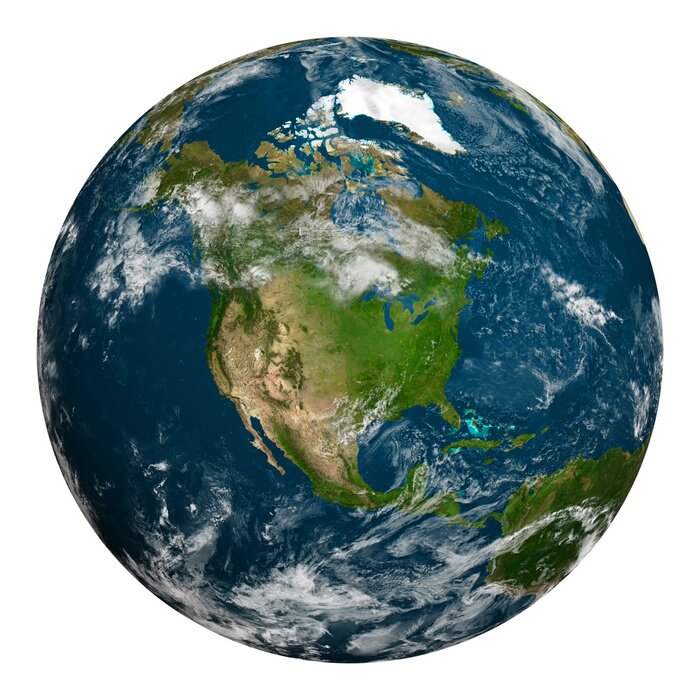 Fototapete Nordamerika vom Weltraum aus