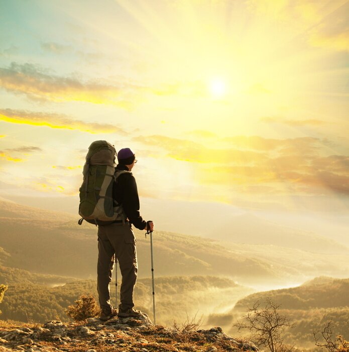 Fototapete Nordic Walking in Bergen