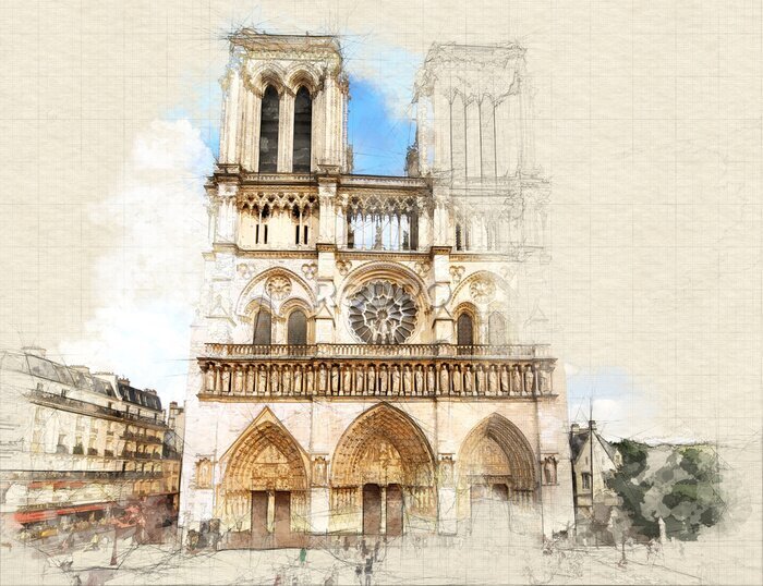 Fototapete Notre Dame de Paris