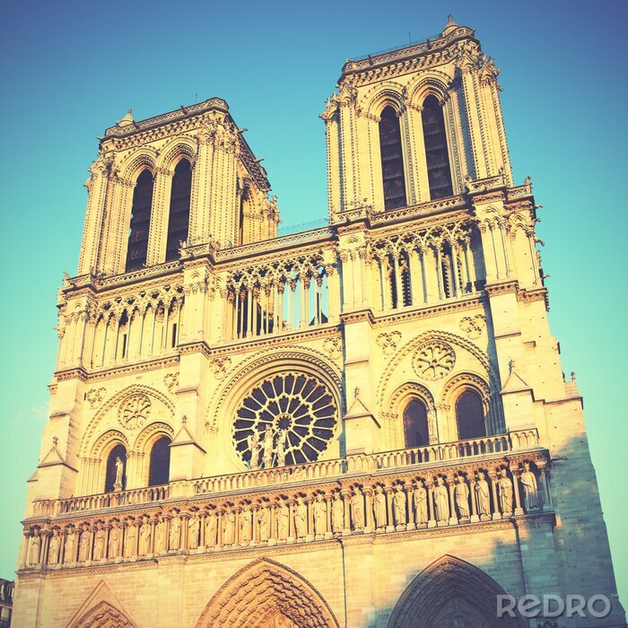 Fototapete Notre-Dame im Retro-Stil