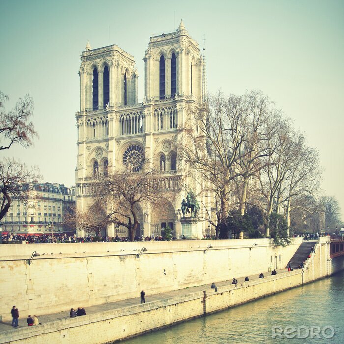 Fototapete Notre-Dame-Kathedrale Vintage