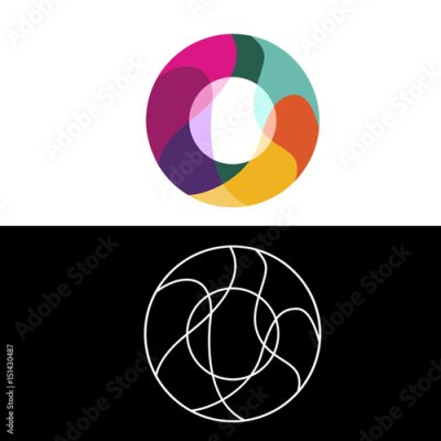 Fototapete O Letter Logo, Symbol, Vektor Design Vorlage