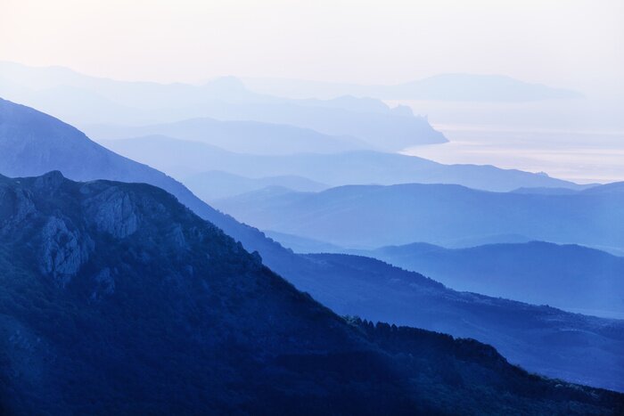 Fototapete Oberteile in Blautönen