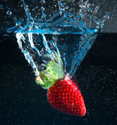 Fototapete Obst im Wasser mit Blasen