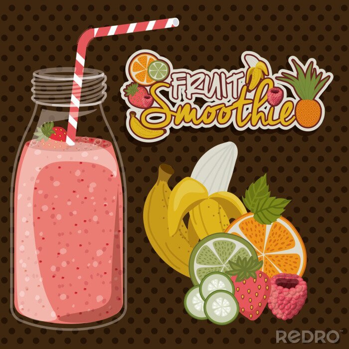 Fototapete Obst-Smoothie