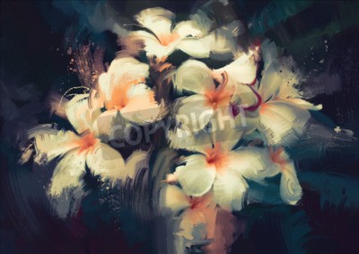 Fototapete Ölblumen Imitation