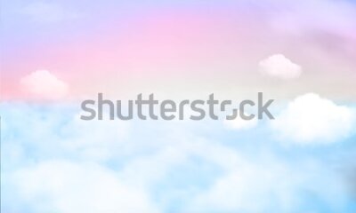 Fototapete Of fantasy sky background and pastel color.