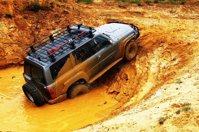 Fototapete Off-Road im Schlamm