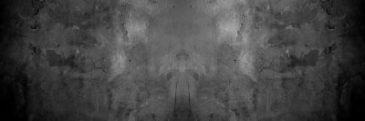 Fototapete Old wall texture cement dark black gray panorama background abstract grey color design are light with white gradient background.
