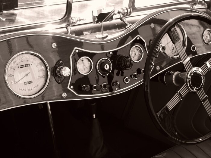 Fototapete Oldtimer-Interieur