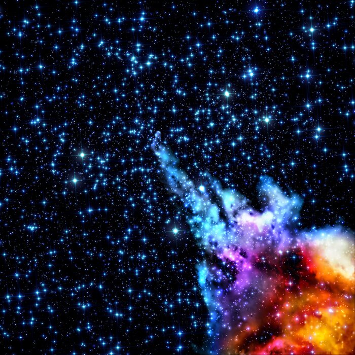 Fototapete Orange-roter Nebel