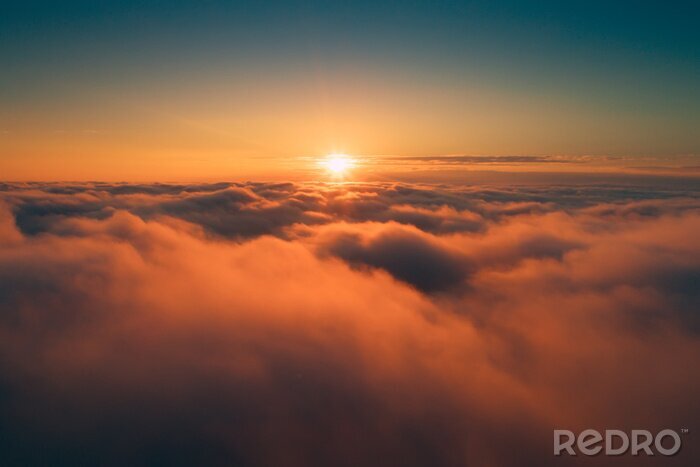 Fototapete Orange Wolken am Morgen