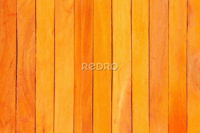 Fototapete Orangefarbene Holzstruktur